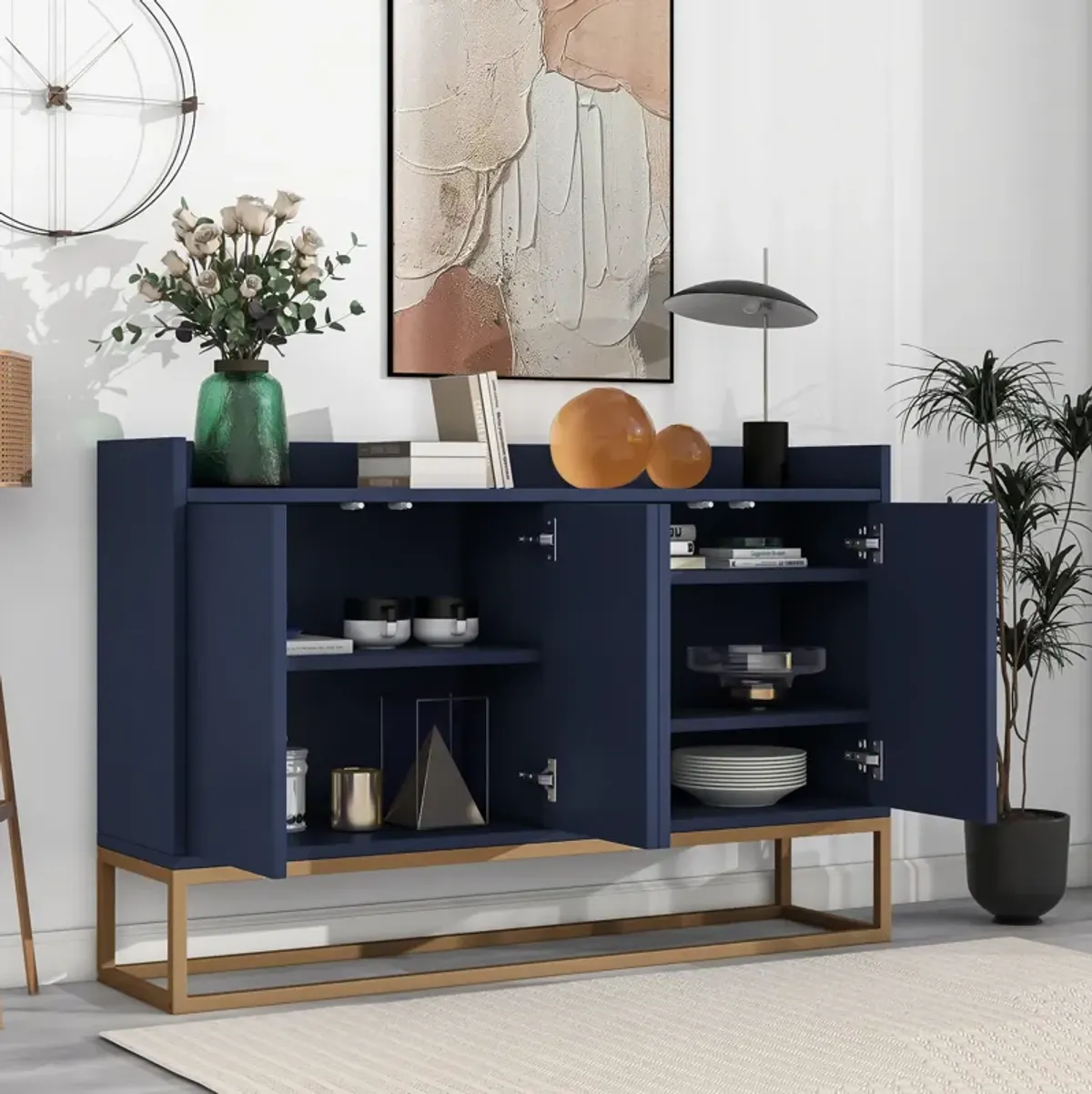 Merax Modern Sideboard Elegant Buffet Cabinet with Large Storage Space for Dining Room, Entryway