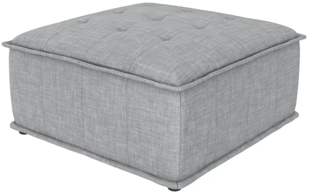 Amos Modular Ottoman for Sectional Sofa, Gray Linen