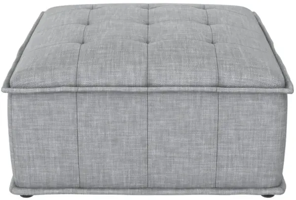 Amos Modular Ottoman for Sectional Sofa, Gray Linen