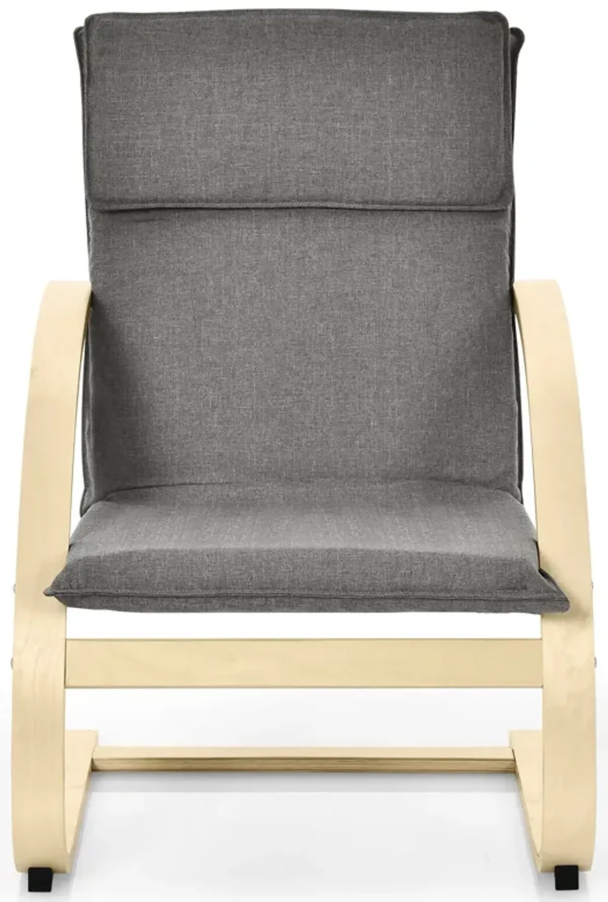 Modern Fabric Upholstered Bentwood Lounge Chair