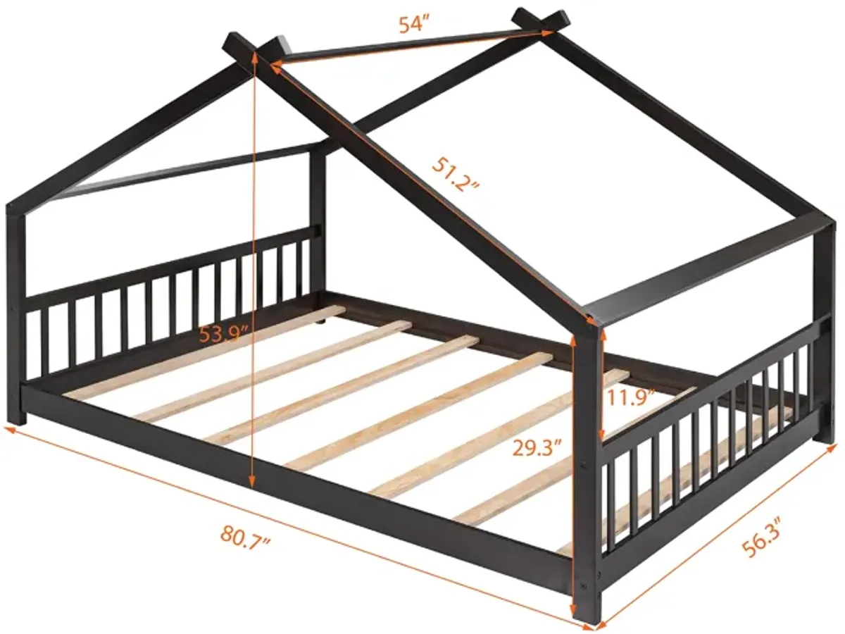 Merax Full Size House Bed Wood Bed