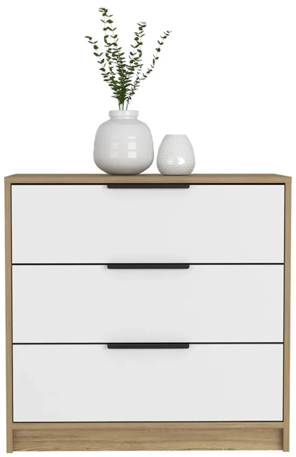 3 Drawers Dresser Maryland, Bedroom, White / Pine