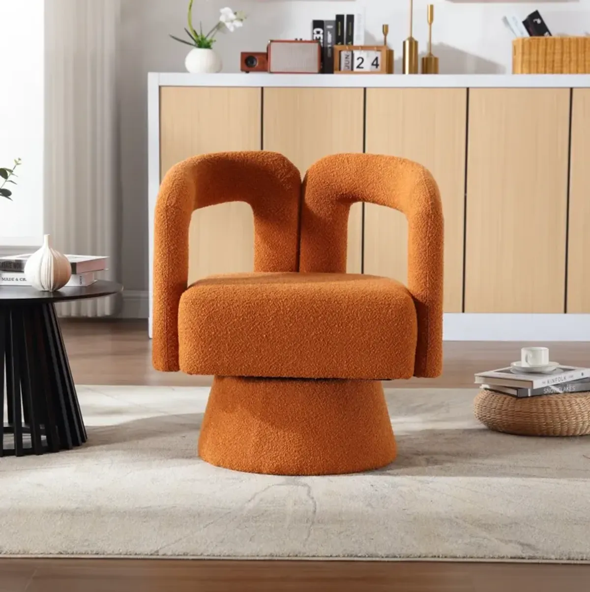 360 Degree Swivel Cuddle Chairs, Round Armchairs for Home & Office