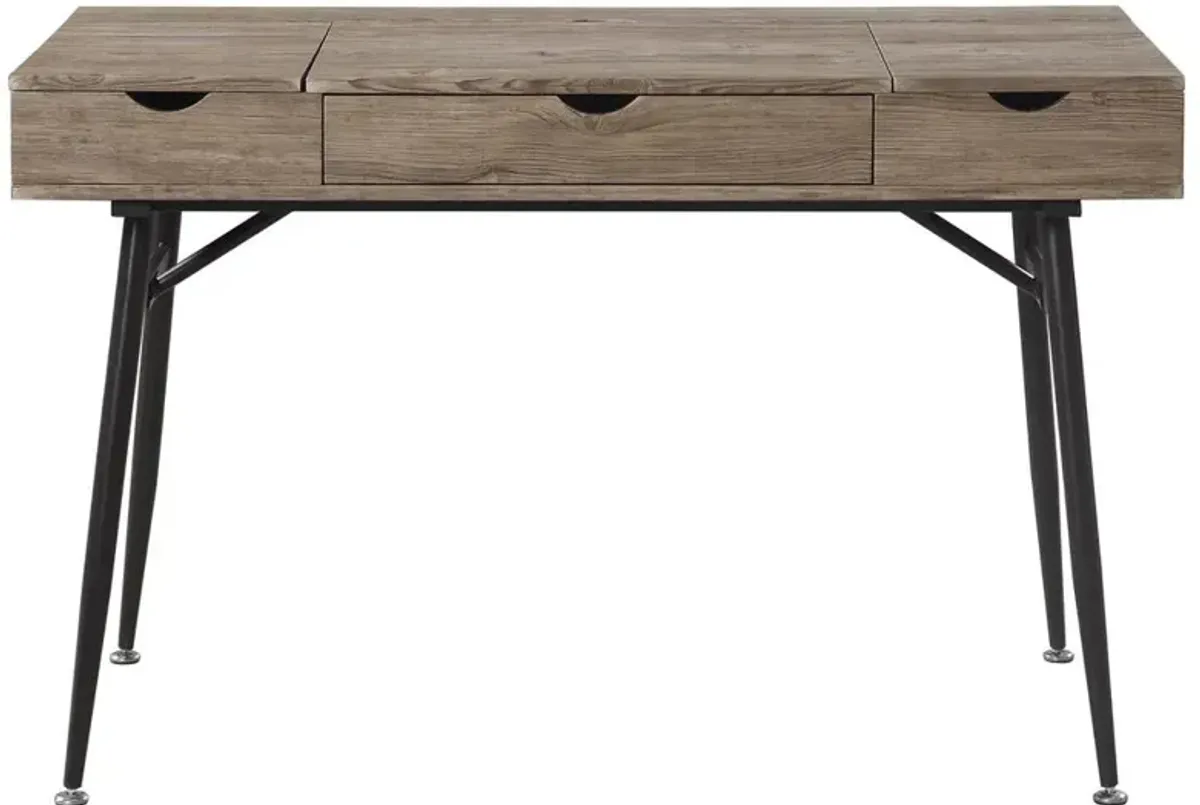 Rafael 1-drawer Writing Desk Rustic Driftwood