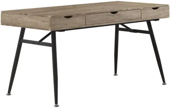 Rafael 1-drawer Writing Desk Rustic Driftwood