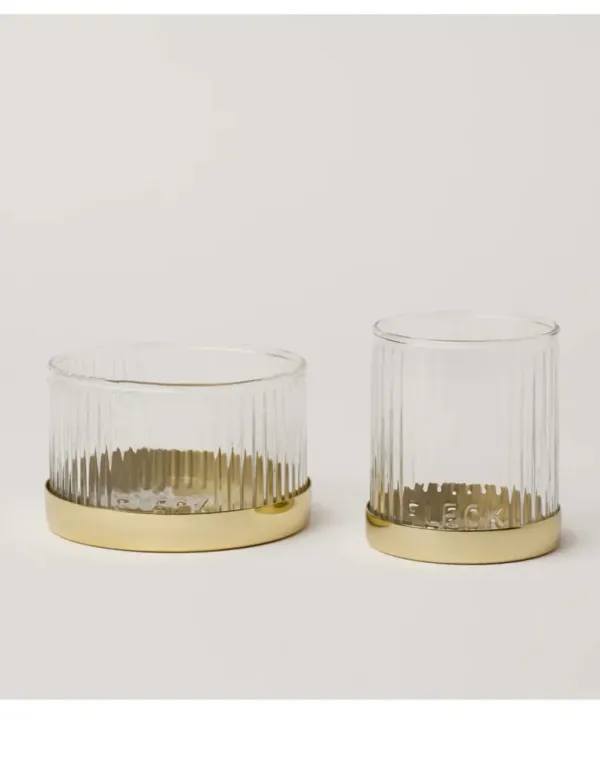 Fluted Glass Votive Set