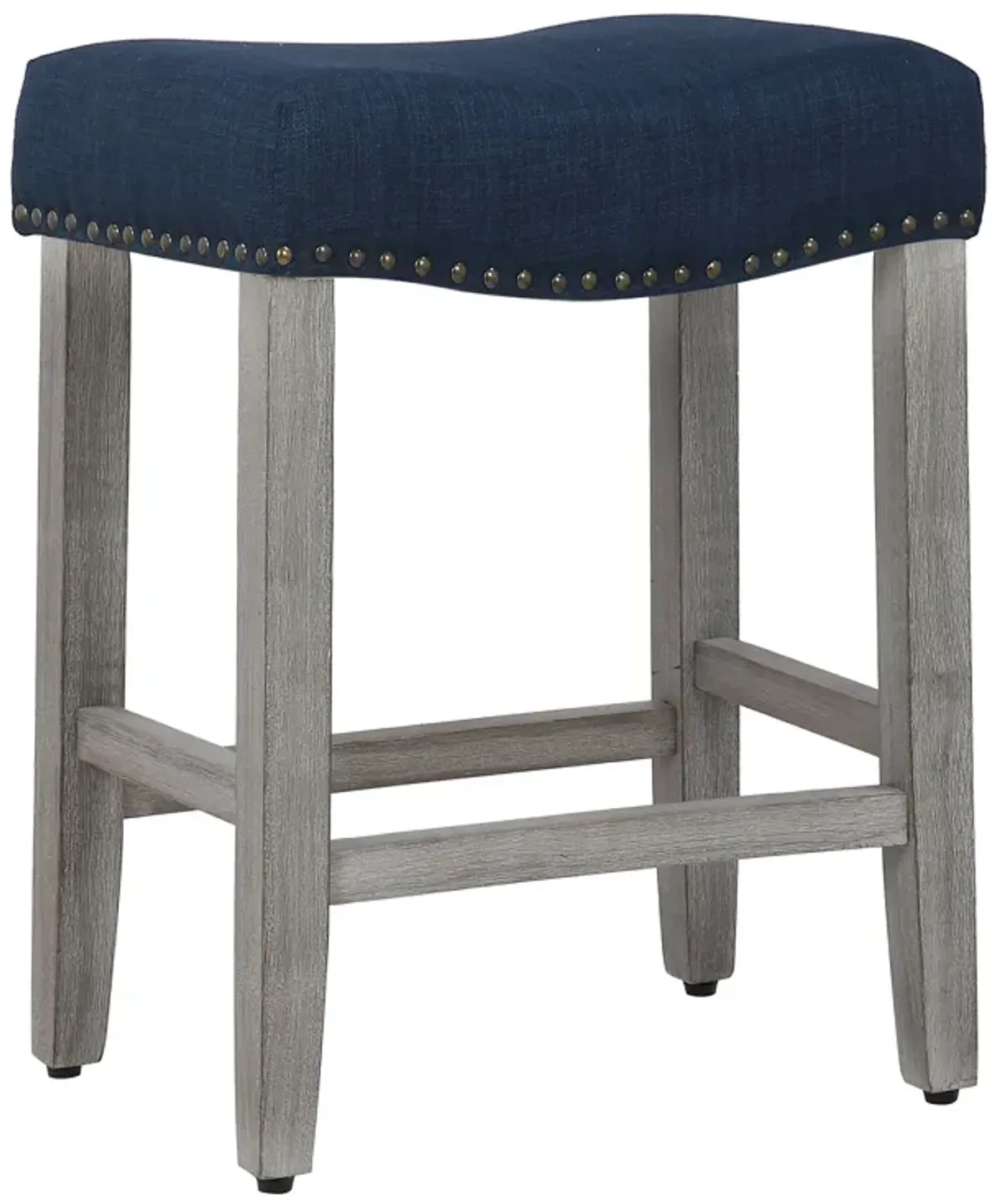 WestinTrends 24" Upholstered Saddle Seat Counter Stool