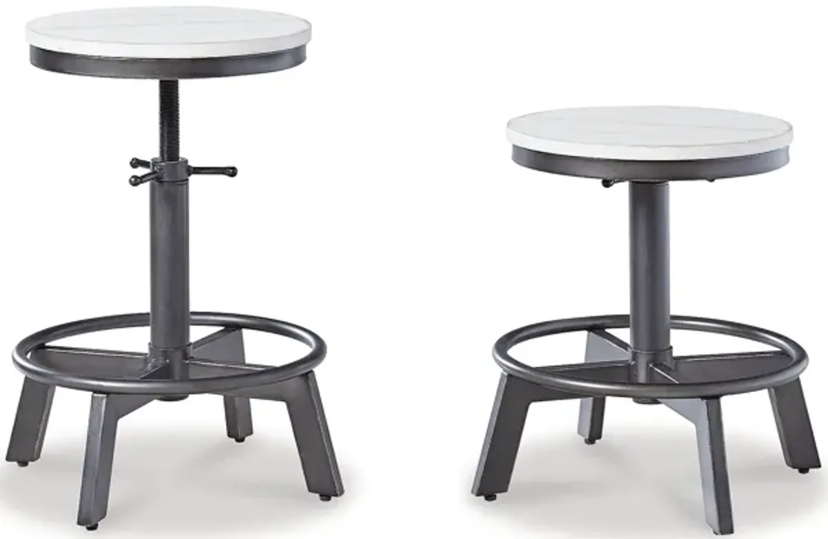 Torjin Adjustable Counter Height Backless Stool (Set of 2)