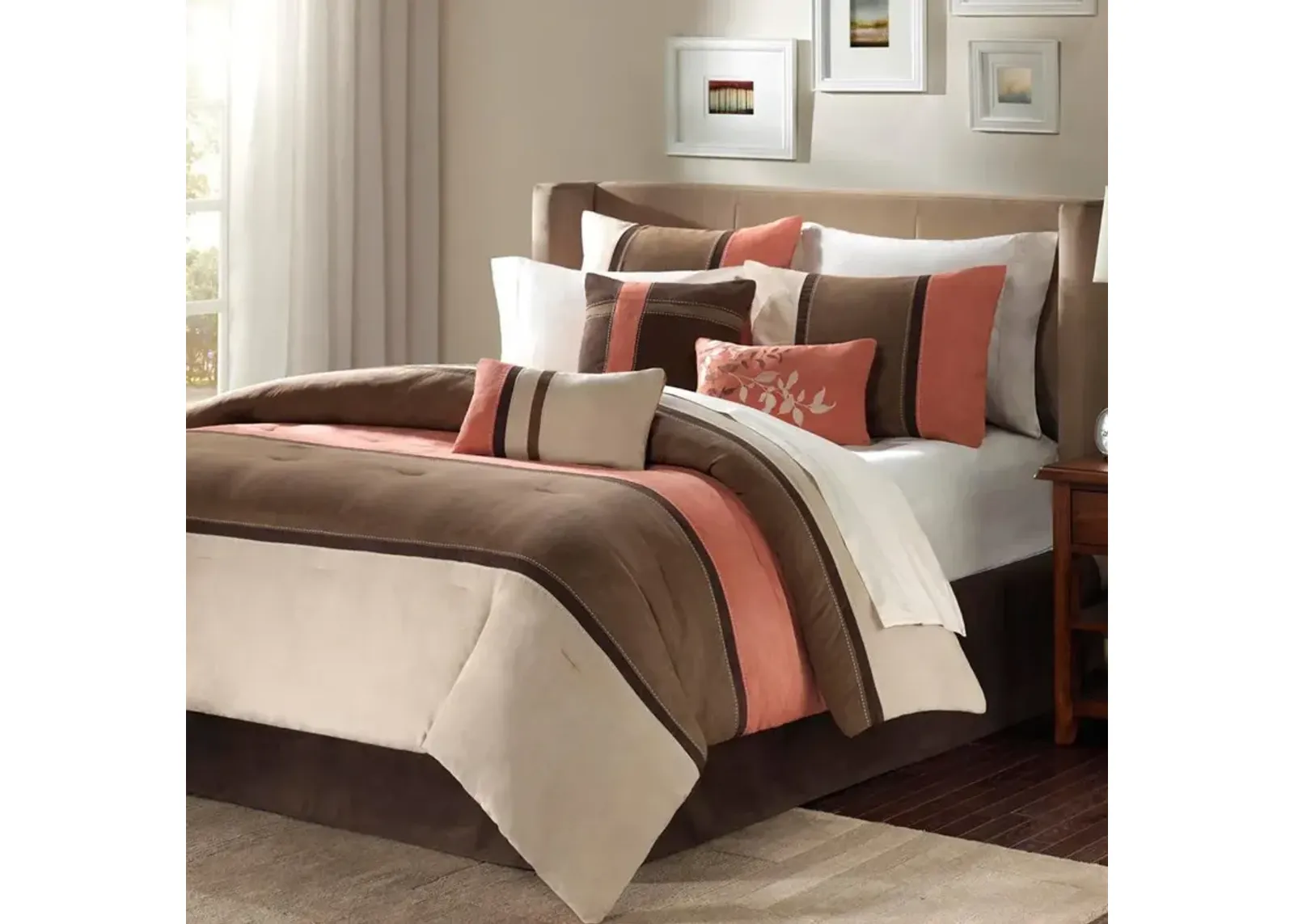 Belen Kox 7-Piece Micro Suede Pieced Solid Comforter Set, Belen Kox