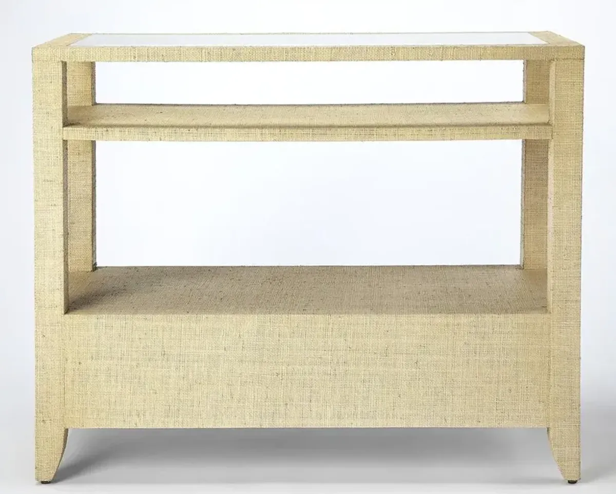 Elegance Cream Raffia Console Table, Belen Kox