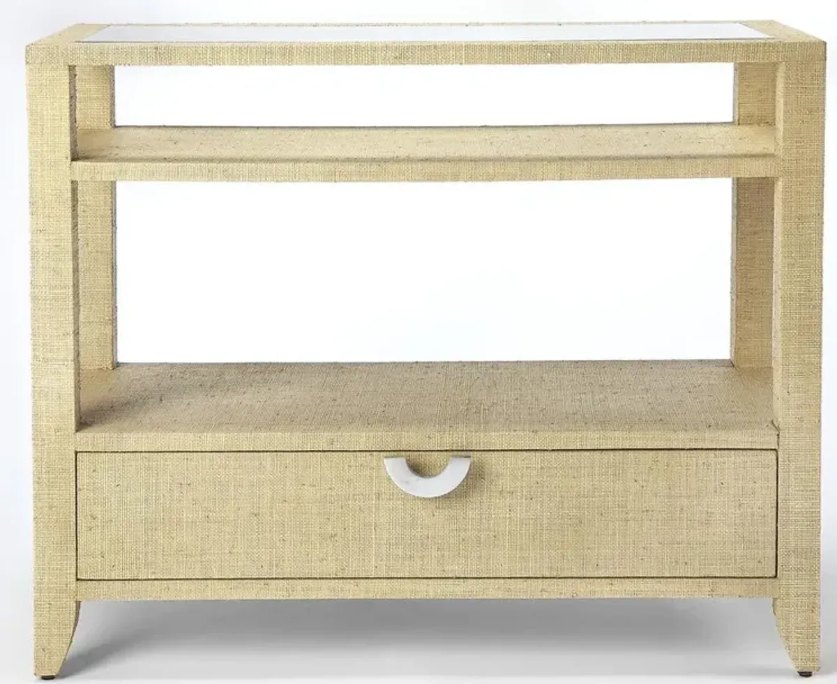 Elegance Cream Raffia Console Table, Belen Kox