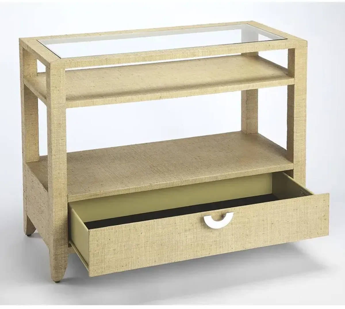 Elegance Cream Raffia Console Table, Belen Kox