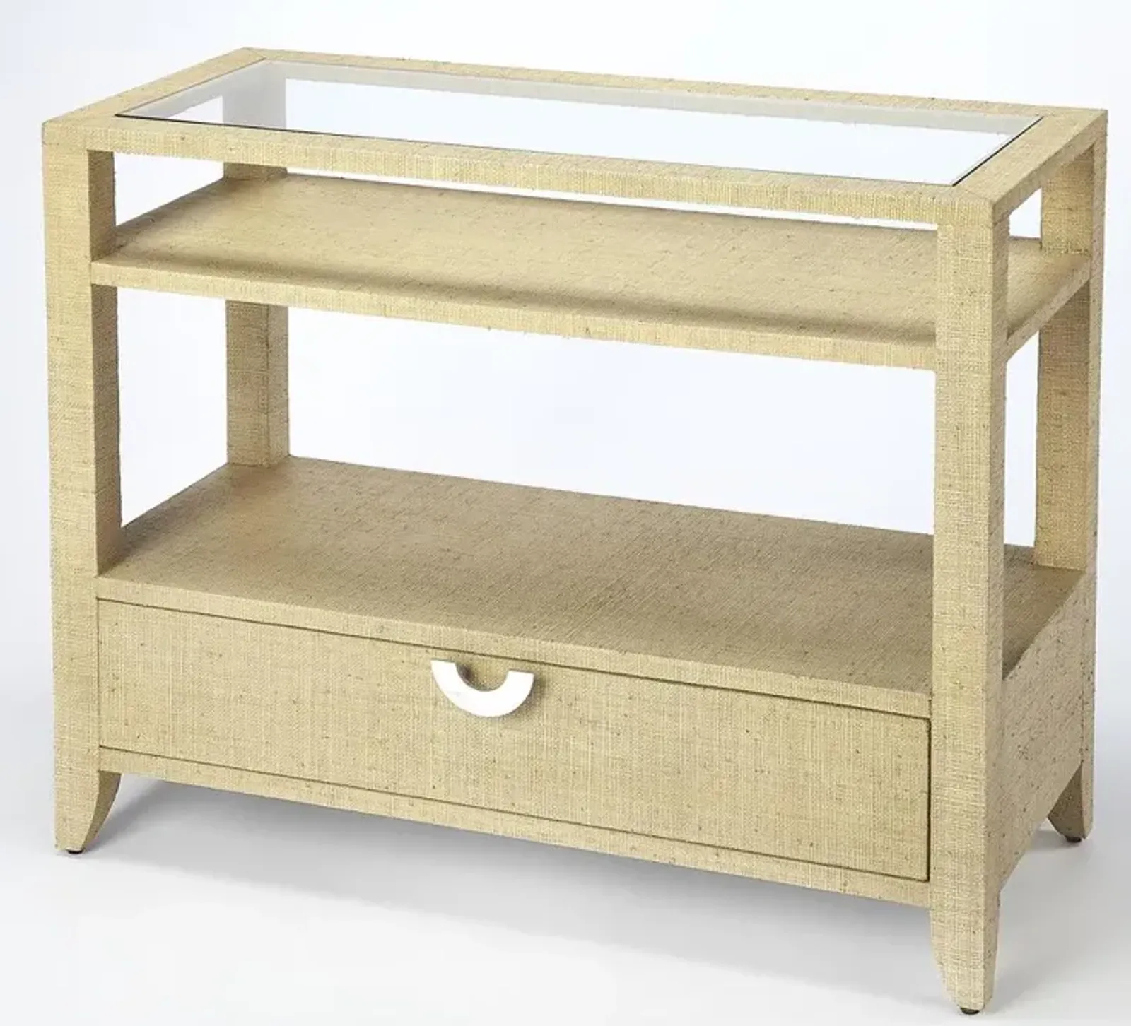 Elegance Cream Raffia Console Table, Belen Kox