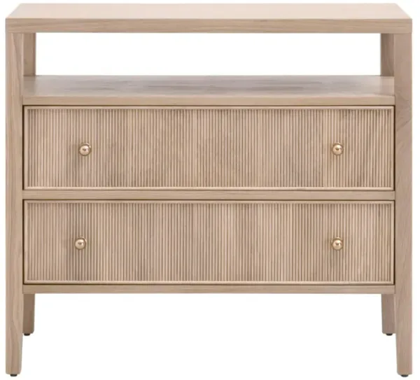 Highland Open Shelf 2-Drawer Nightstand