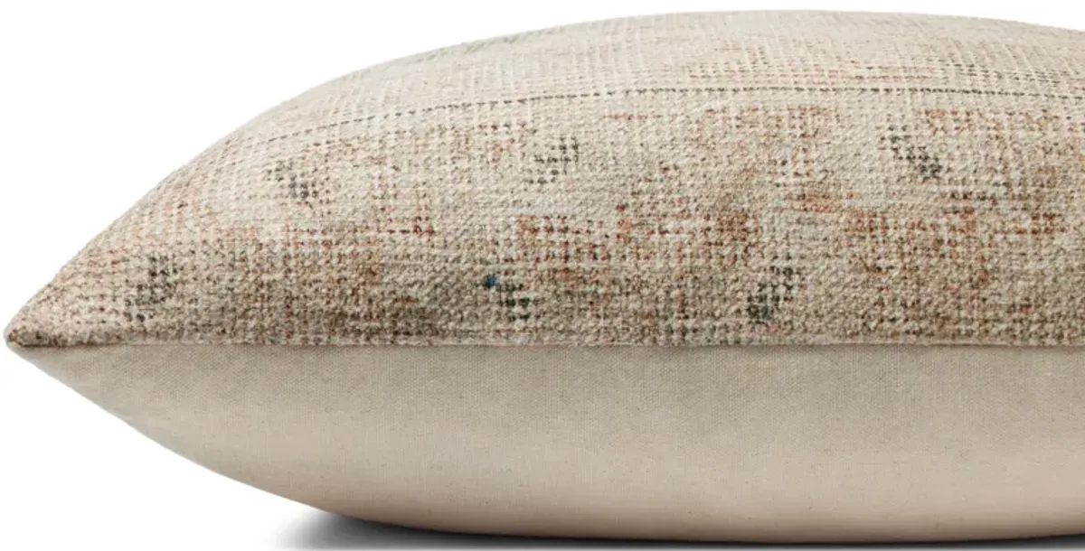 Celestia PAL0042 Natural/Blue 22''x22'' Polyester Pillow by Amber Lewis x Loloi