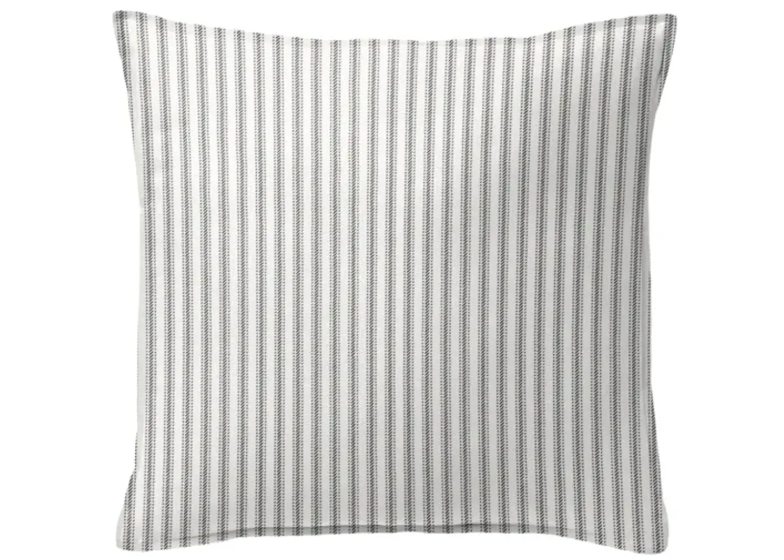 6ix Tailors Fine Linens Cruz Ticking Stripes Gray/Ivory Decorative Throw Pillows