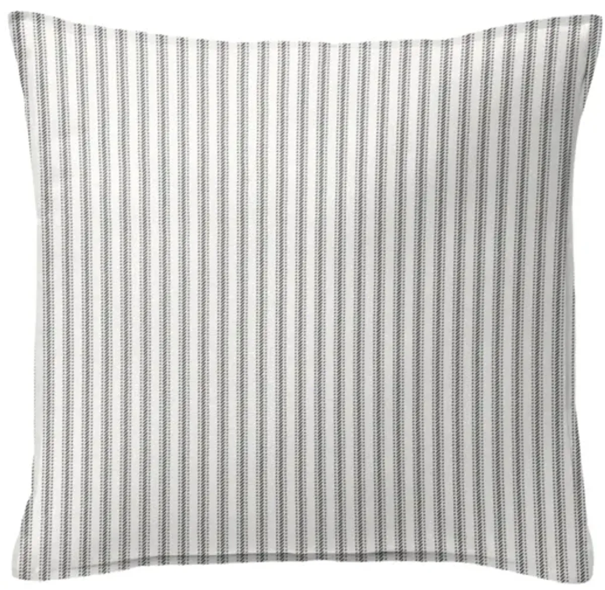 6ix Tailors Fine Linens Cruz Ticking Stripes Gray/Ivory Decorative Throw Pillows