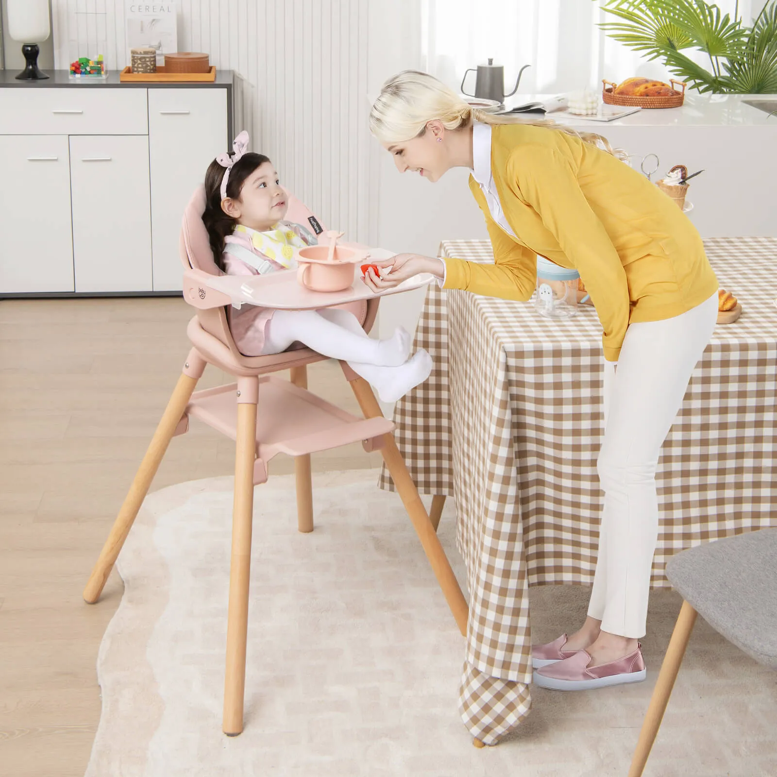 6-in-1 Baby High Chair with Removable Dishwasher and Safe Tray