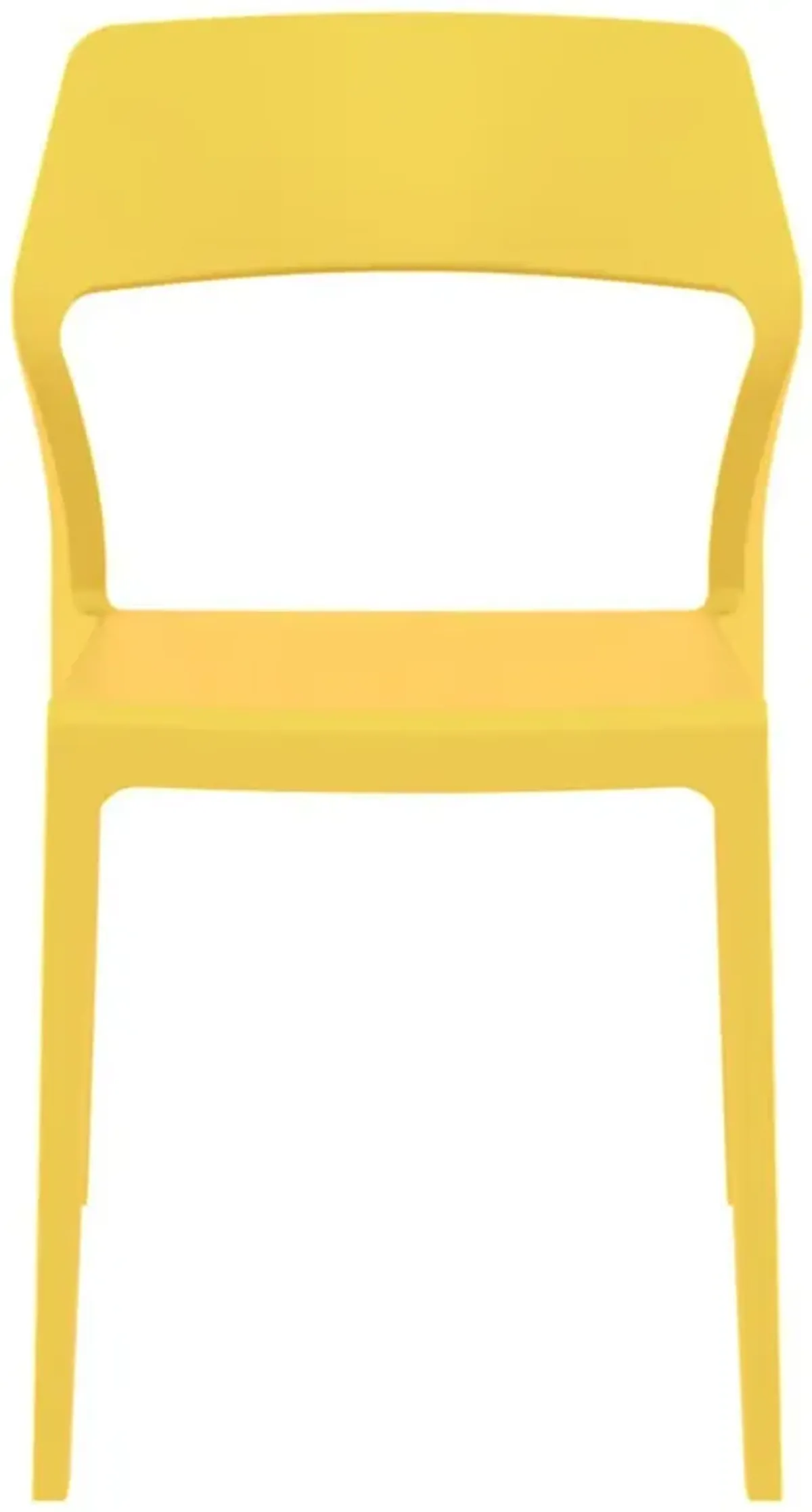 32.75" Yellow Solid Patio Dining Chair