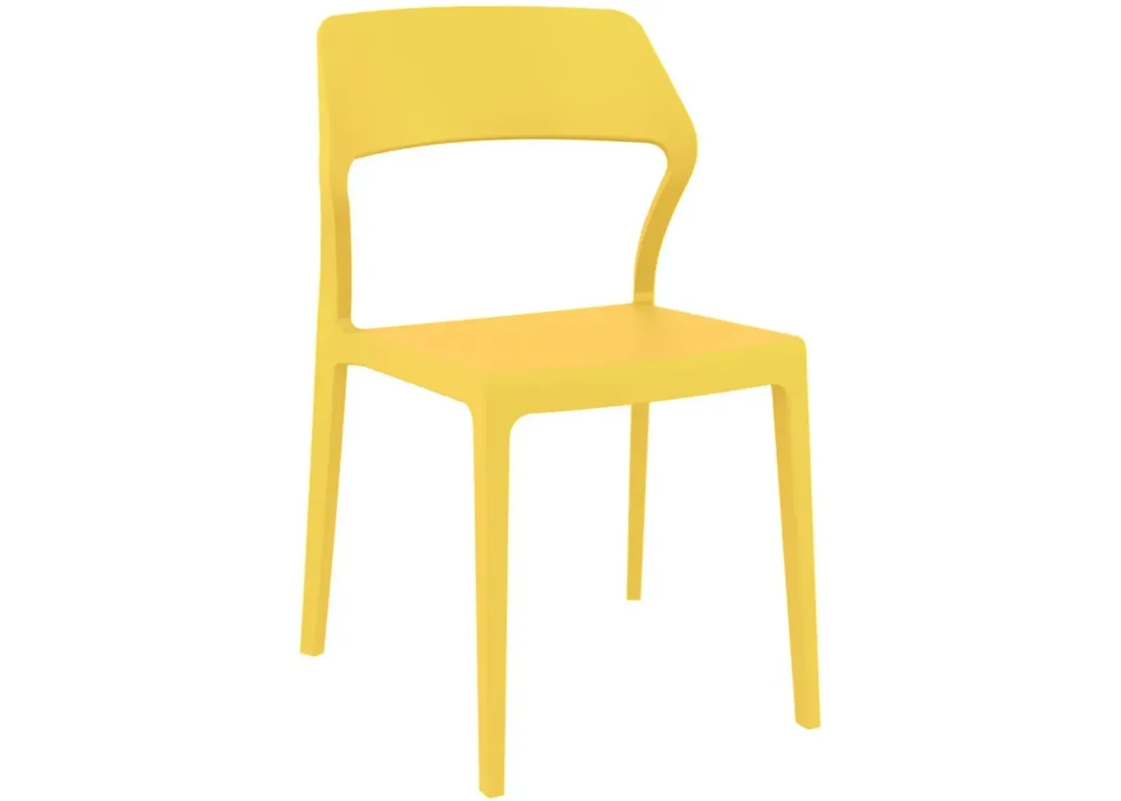 32.75" Yellow Solid Patio Dining Chair