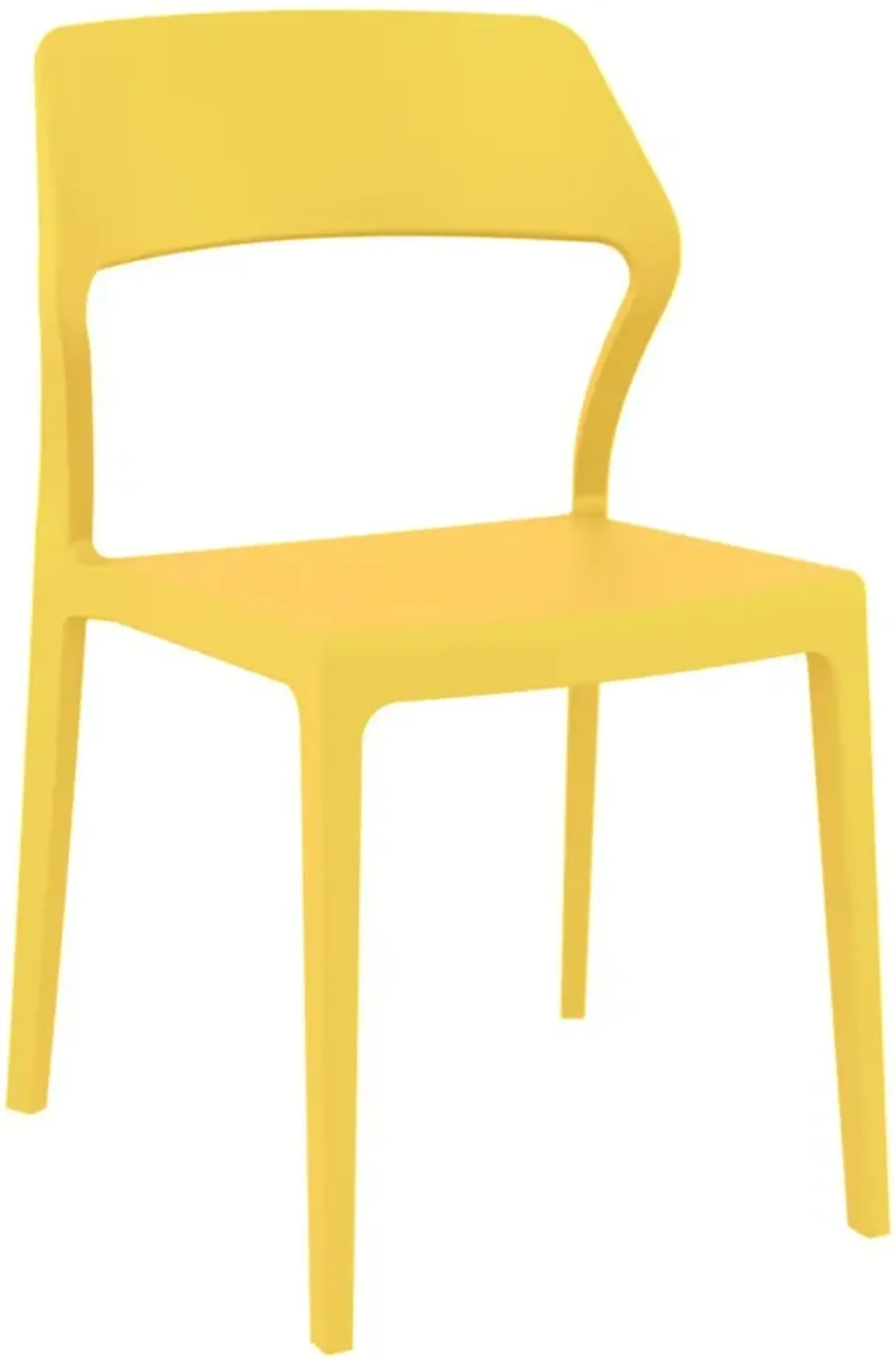 32.75" Yellow Solid Patio Dining Chair