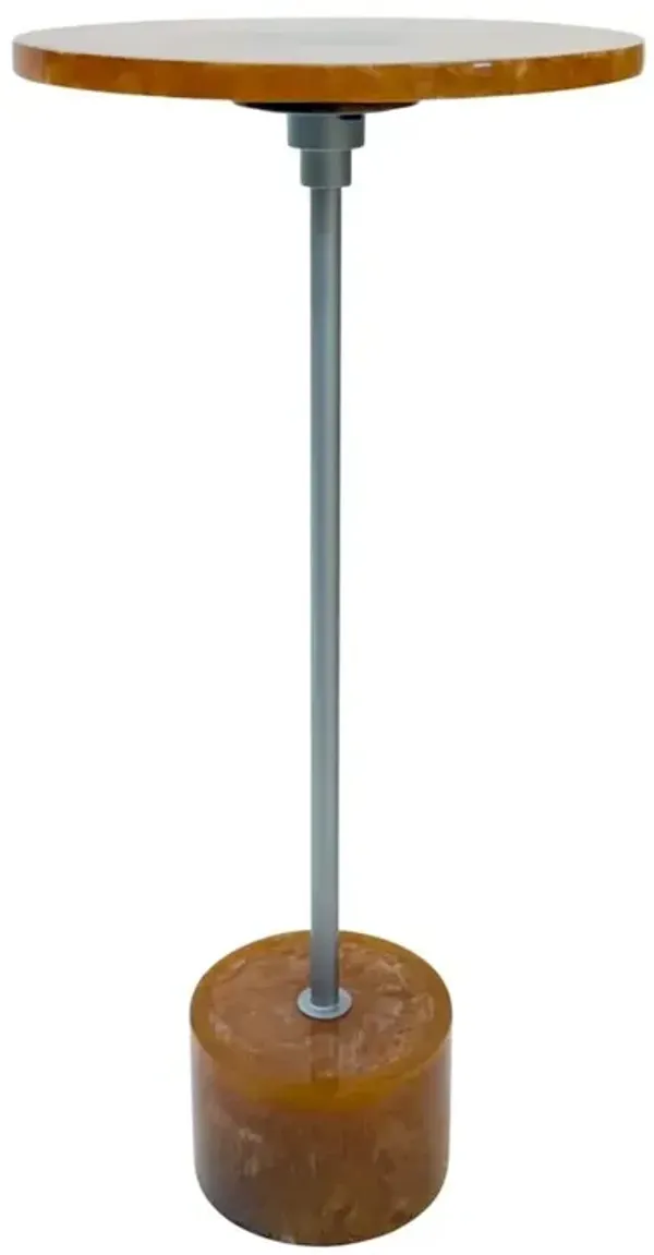 Carolina Chair & Table Amber Glow Pedestal Table - Nickel