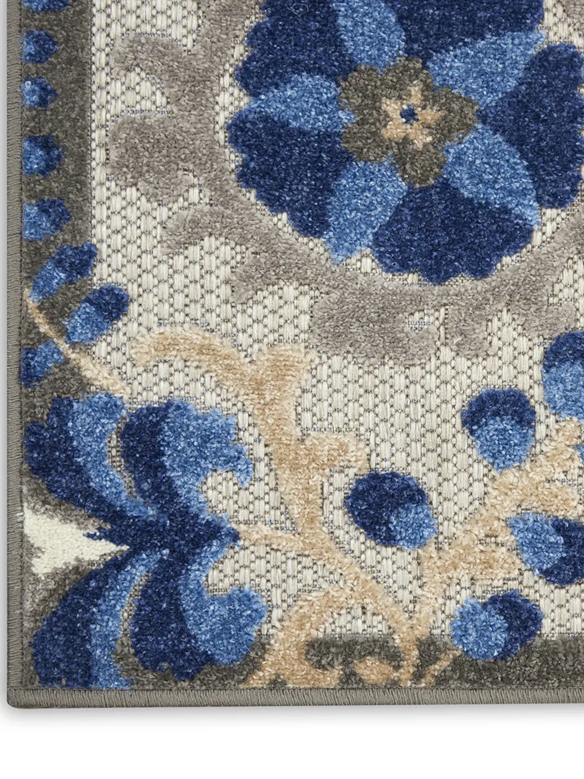 Aloha ALH17 Natural/Blue 2'3" x 12' Rug