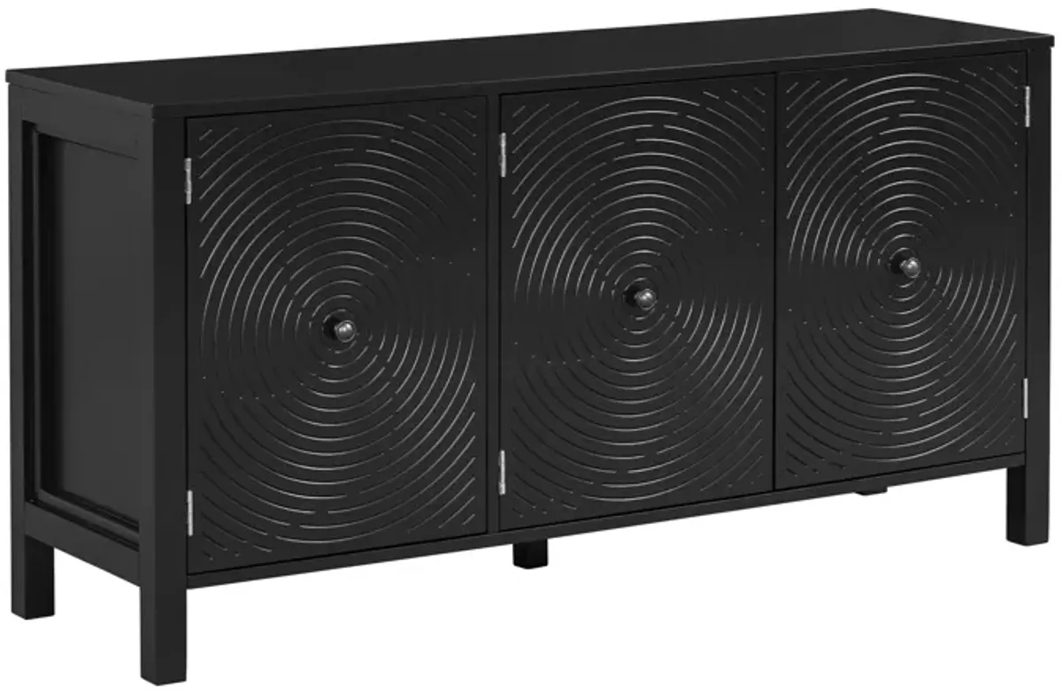 Merax Sideboard Cabinet with Curved Swirl Patterned Doors