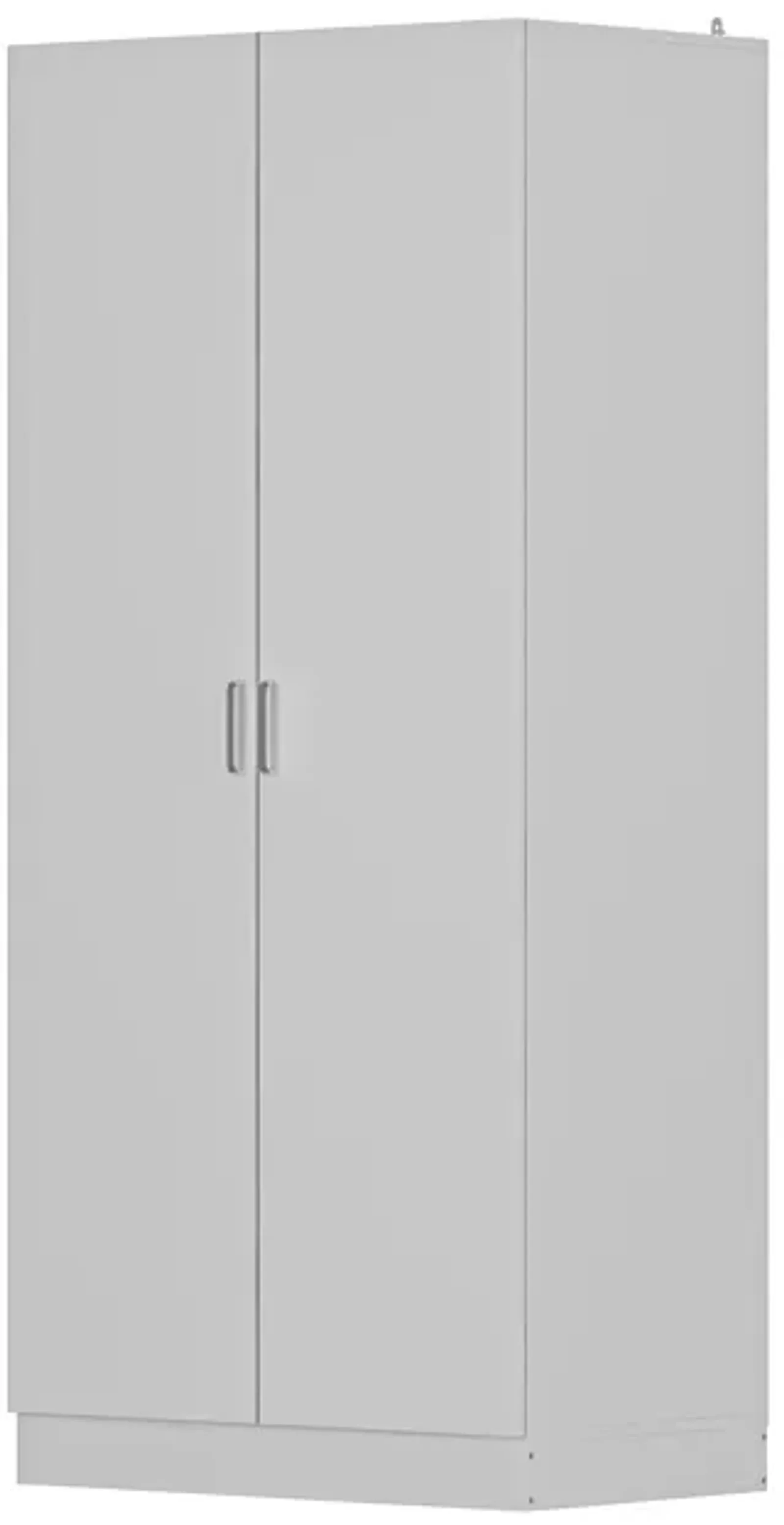 White Finish 2-Doors Armoire with Hanging Rod and 5-Storage-Shelves 71 in. H x 31.5 in. W x 15.7 in. D