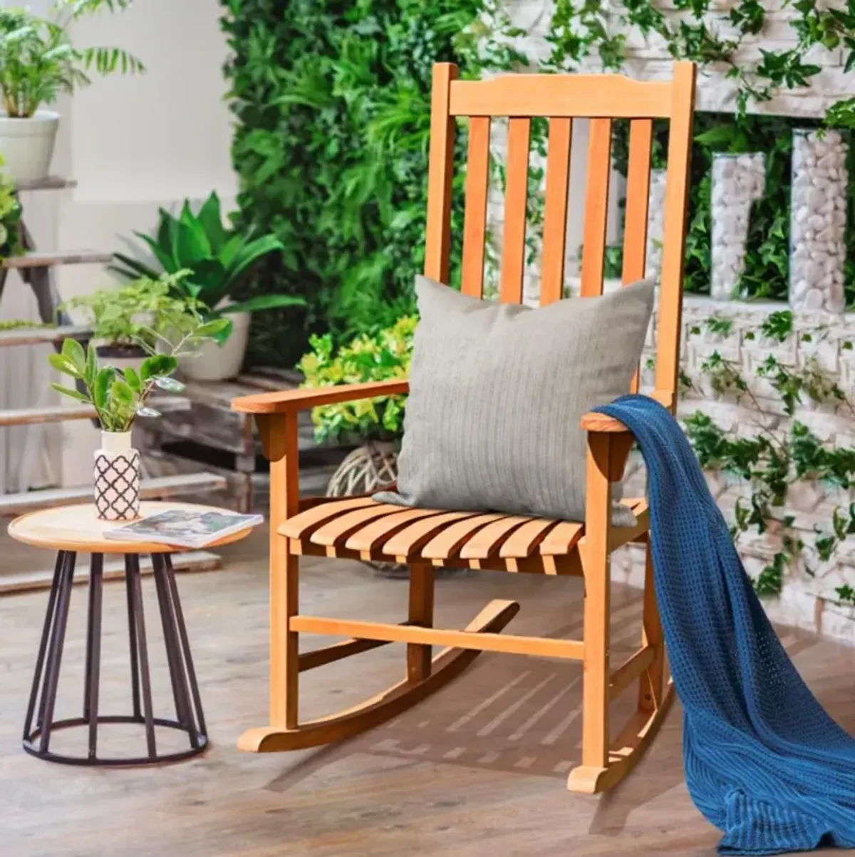 Hivvago Outdoor Rocking Chair Single Rocker for Patio Deck