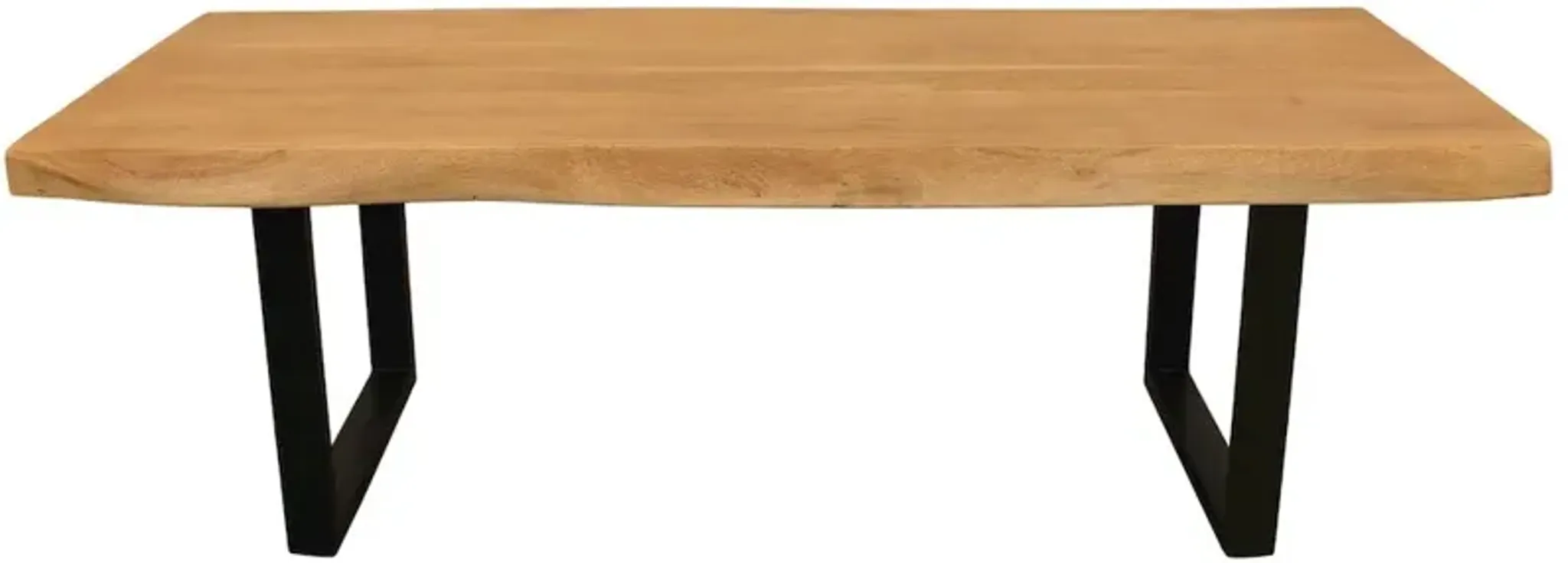 Alex Hamilton Sycamore Rustic Solid Wood 55 Coffee Table With Live Edge ...