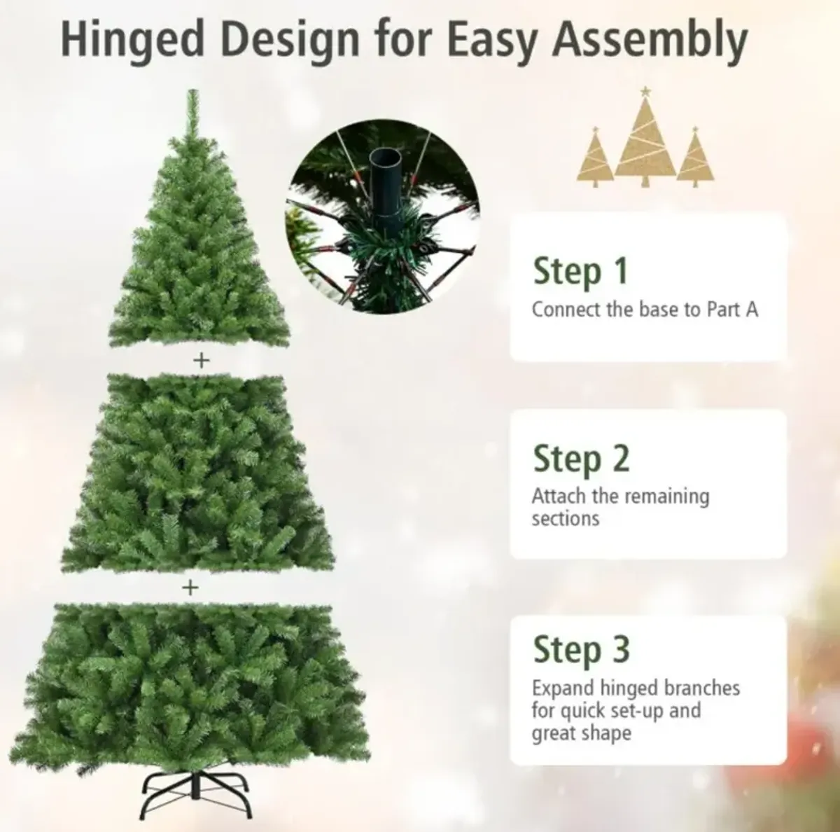 Premium Hinged Artificial Christmas Tree