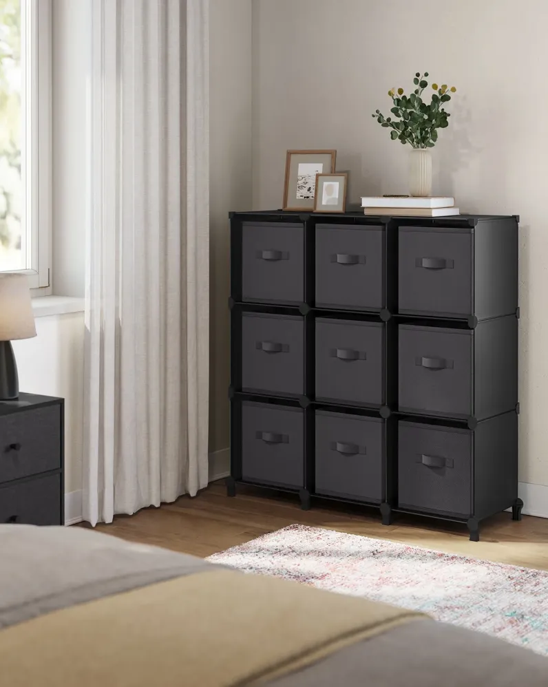 Stylish 9-Cube Organizer for Efficient Storage Solutions