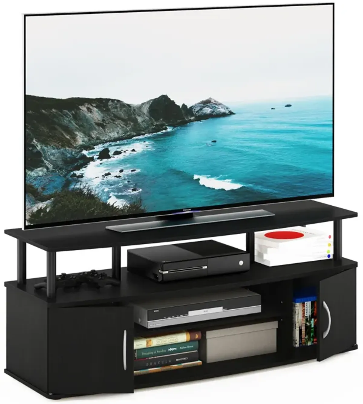 Furinno Furinno JAYA Large Entertainment Center Hold up to 50-IN TV, 15113BKW