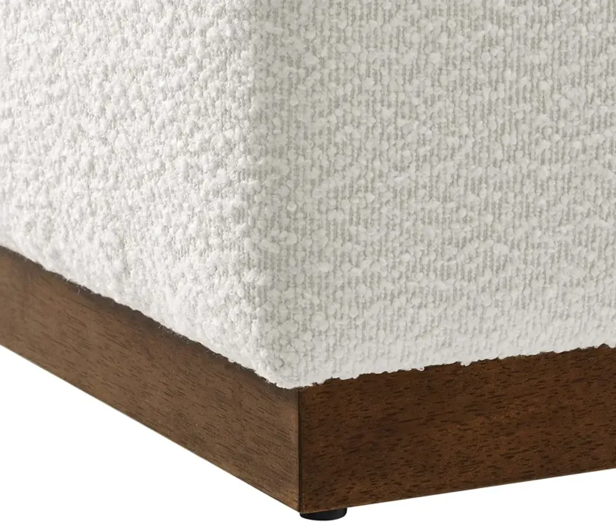 Tilden 17" Square Boucle Upholstered Ottoman