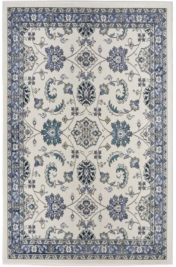 Nourison Essentials NRE05 Ivory/Blue 4' x 6' Rug