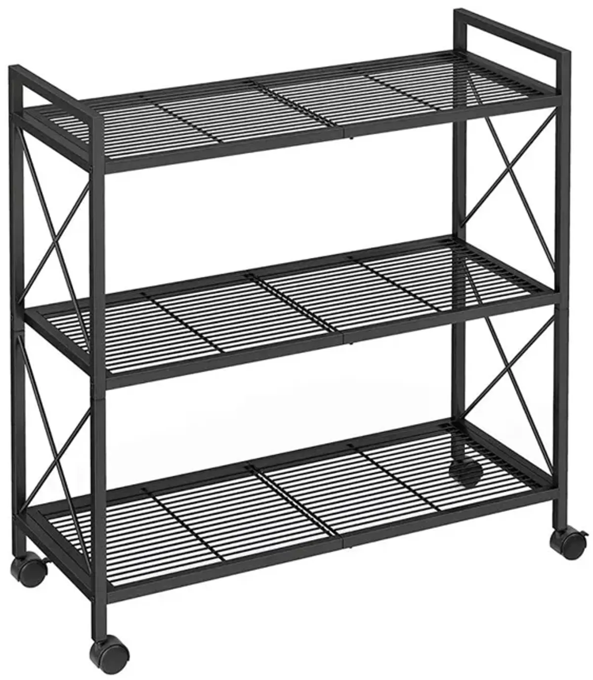 3-Tier Metal Storage Rack with Wheels