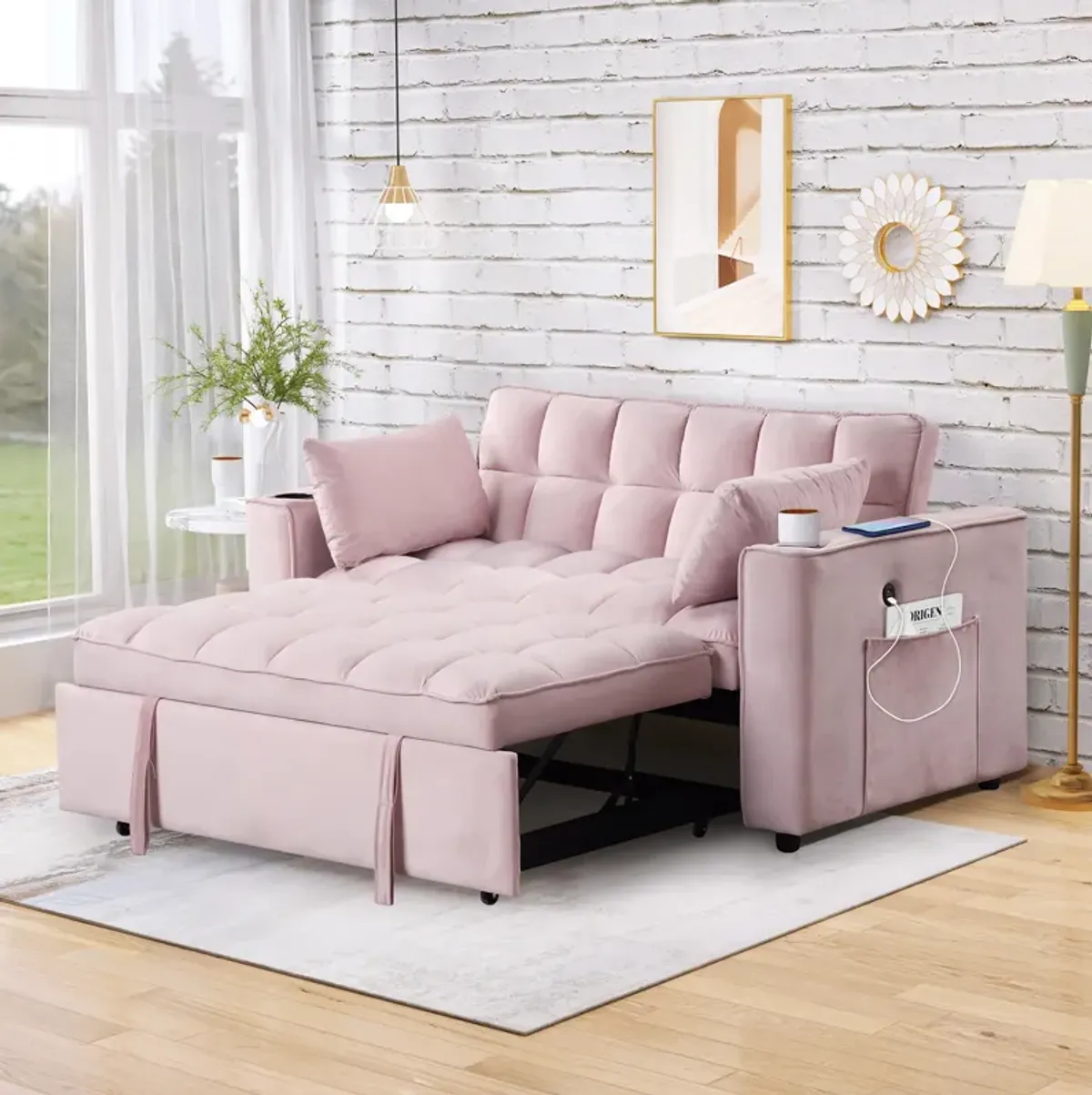 Merax 4-1 Multi-Functional Sofa Bed with Cup Holder