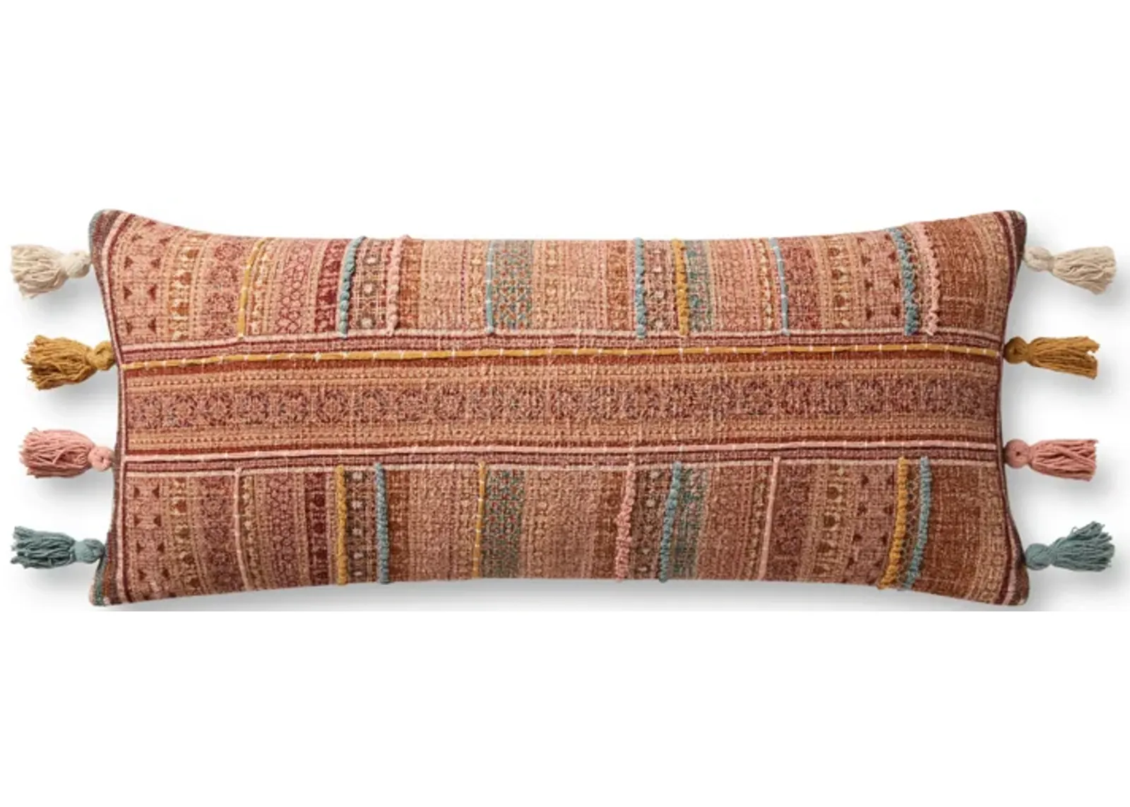 Brick/Multi 13''x35'' Poly Pillow