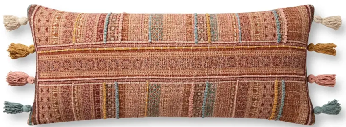 Brick/Multi 13''x35'' Poly Pillow