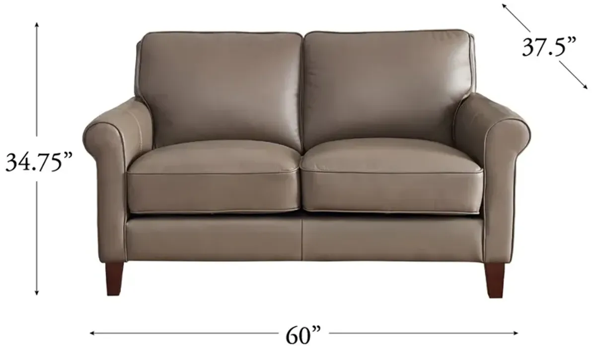 Laguna Top Grain Leather Loveseat