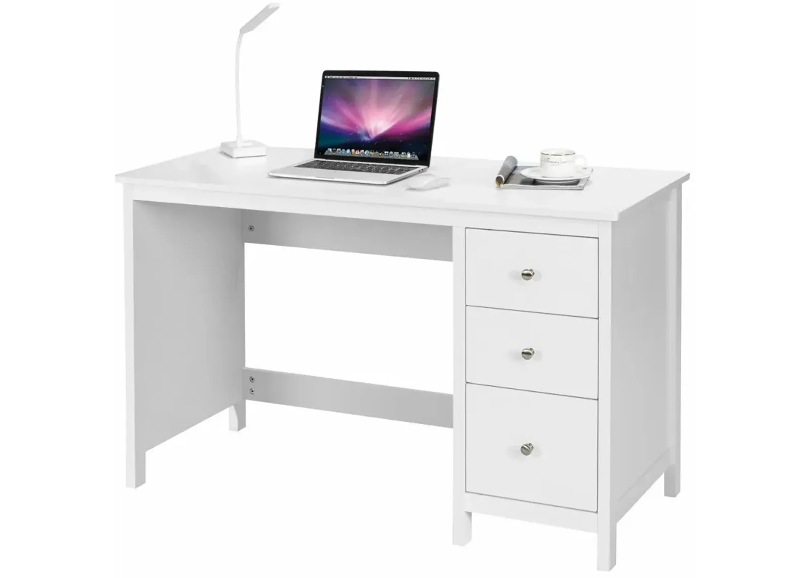 3-Drawer Home Office Study Computer Desk with Spacious Desktop