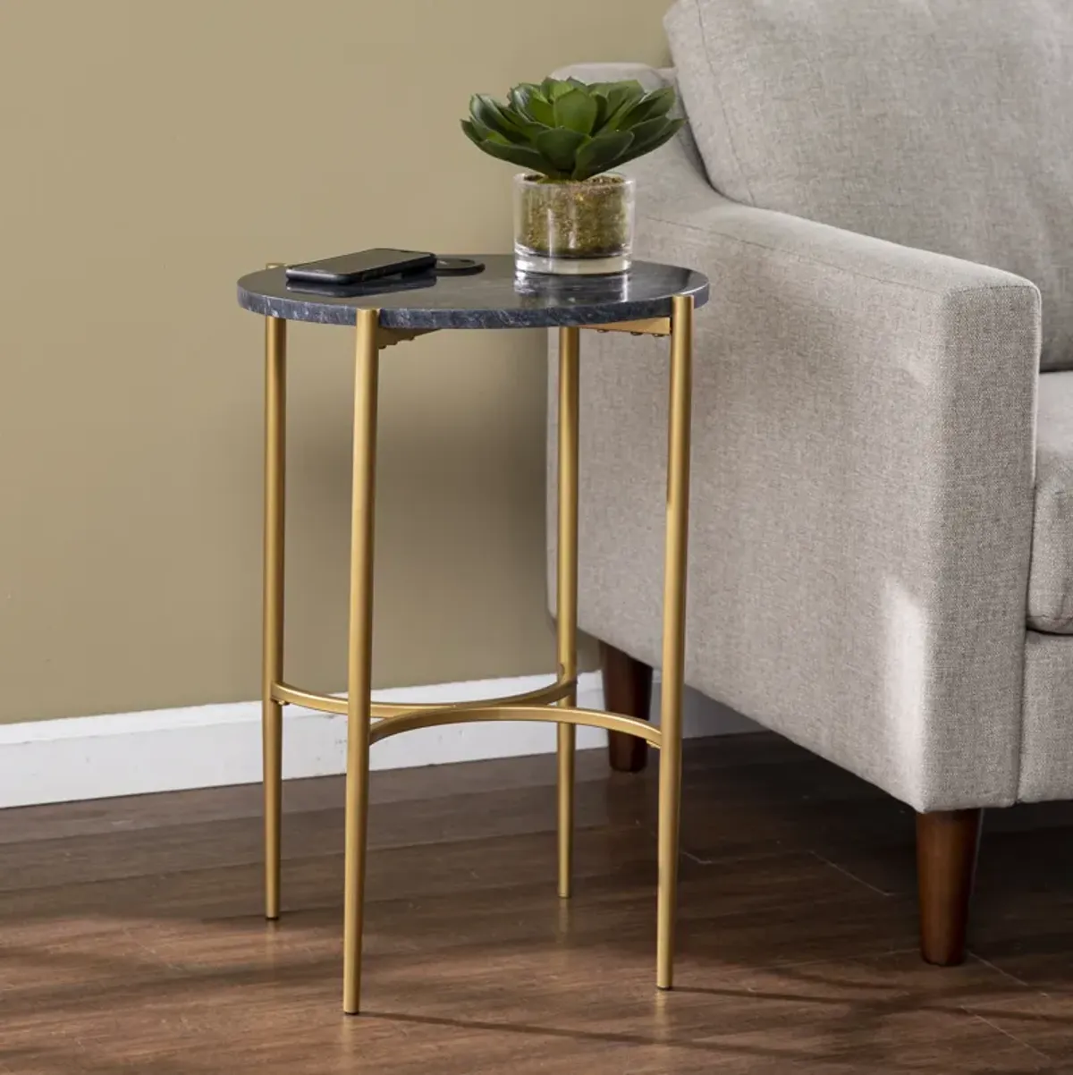 Padstow Side Table with Wireless Charging