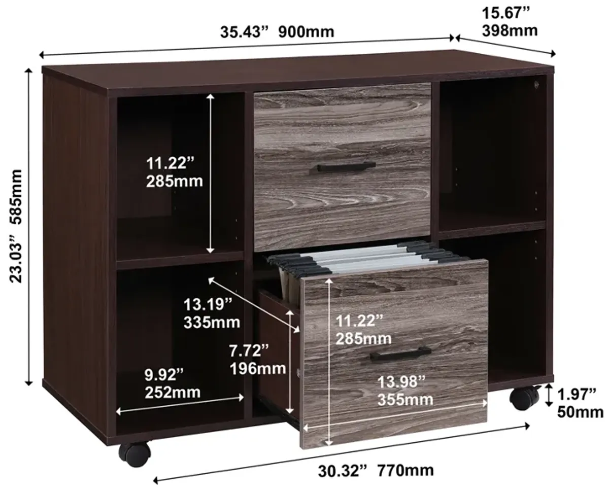 File Cabinet with 2 Drawers