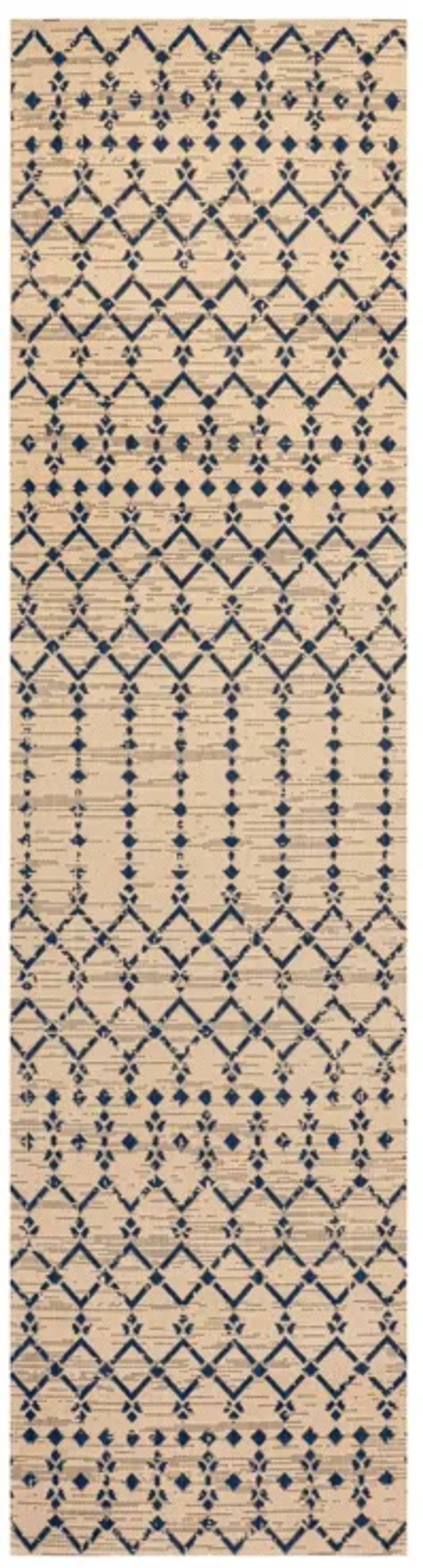 Ourika Moroccan Geometric Textured Weave Indoor/Outdoor Runner Rug