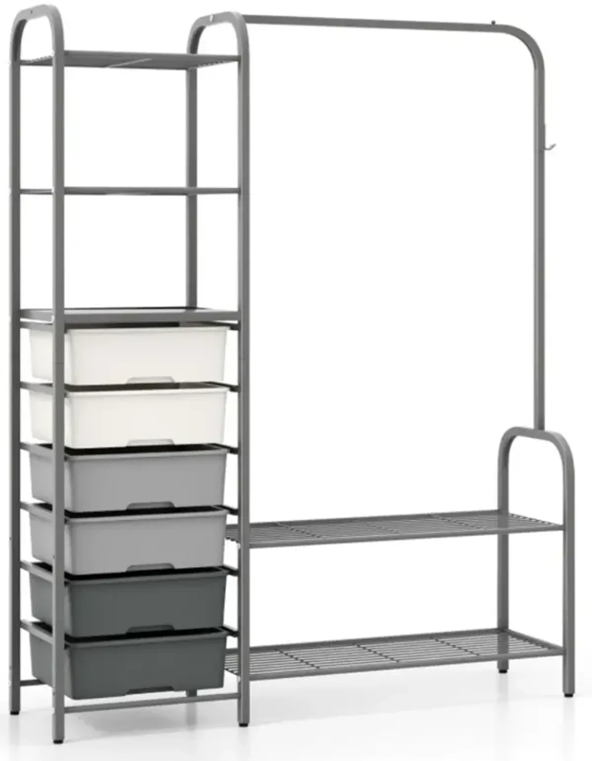 Hivvago Free Standing Closet Organizer with Removable Drawers and Shelves