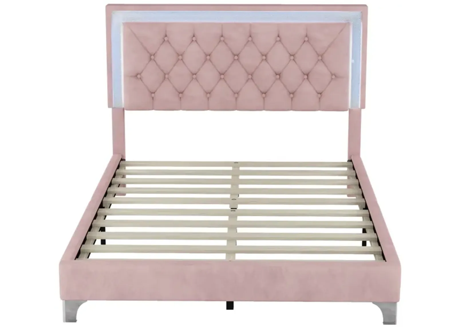 Merax Modern Velvet Platform Bed