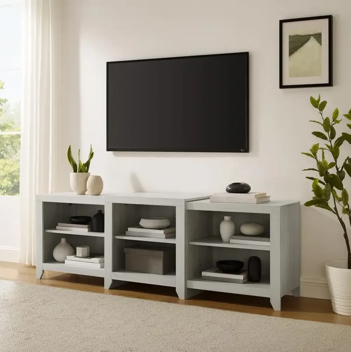 Ronin 69" Low Profile Tv Stand Whitewash