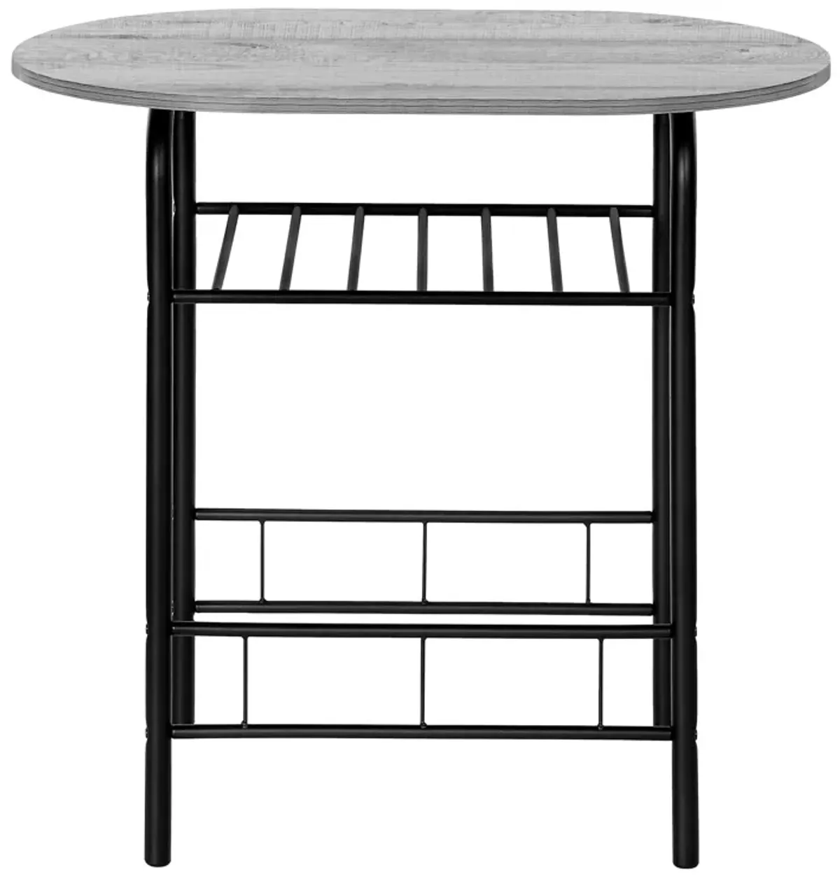 Monarch Specialties I 1207 Dining Table Set, 3pcs Set, Small, 32" L, Kitchen, Metal, Laminate, Grey, Black, Contemporary, Modern