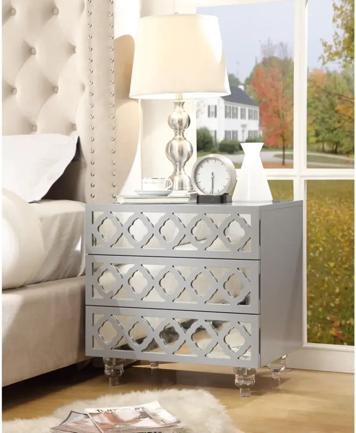 Inspired Home Gina  Side Table/Accent Table/Nightstand